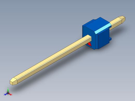 彩色公头100mil（2.54mm）系列-DS1021_blue_1x01p_100mil_Type5_rev1.0正等轴测缩略图
