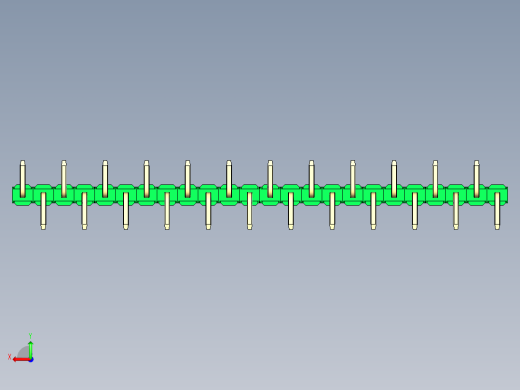 彩色公排针 100mil 2.54mm 系列-DS1022_green_24p_100mil_Type_SMT_R2_rev1.0后视缩略图