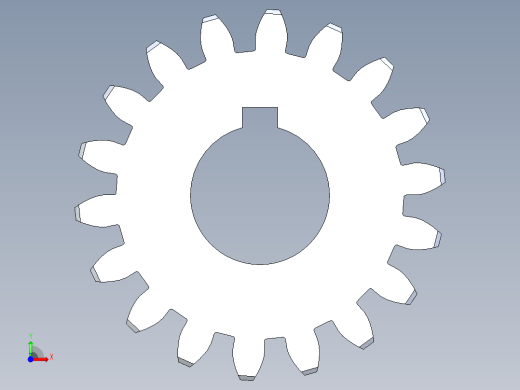 正齿轮压力角20 -48dp-20pa-18t spur gear前视缩略图