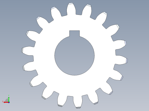 正齿轮压力角20 -48dp-20pa-18t spur gear后视缩略图