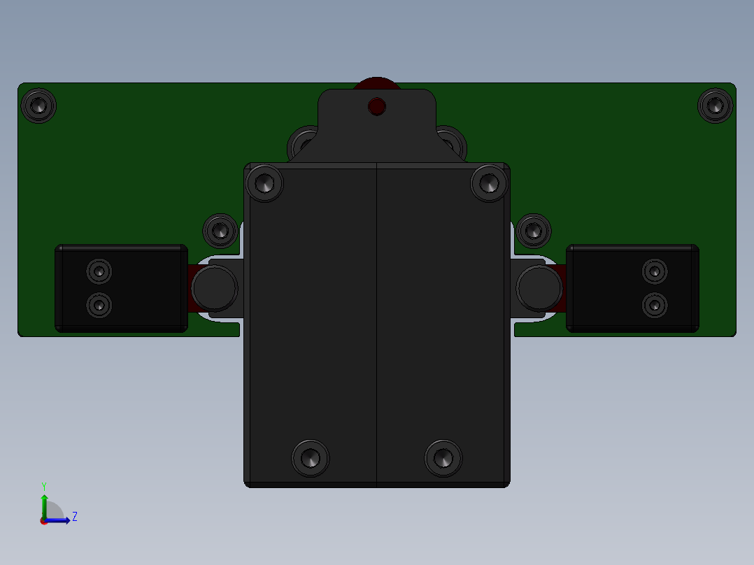 带齿带的直线滑架线性运动机构设计三维模型左视图
