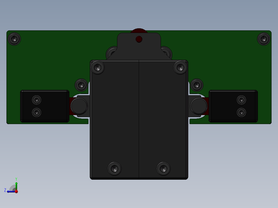 带齿带的直线滑架线性运动机构设计三维模型右视图