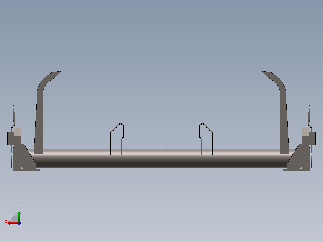 托辊架038后视图