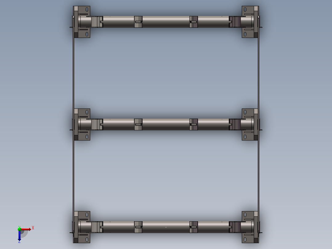 托辊架038俯视图