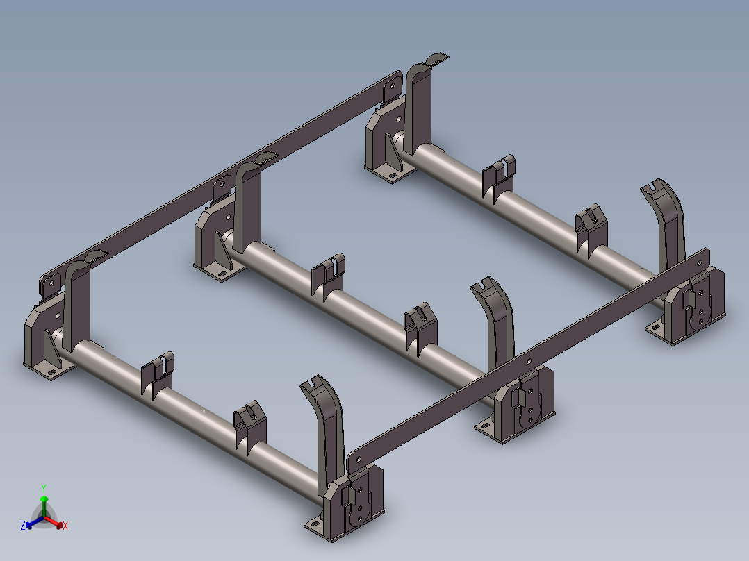 托辊架038正等轴测图