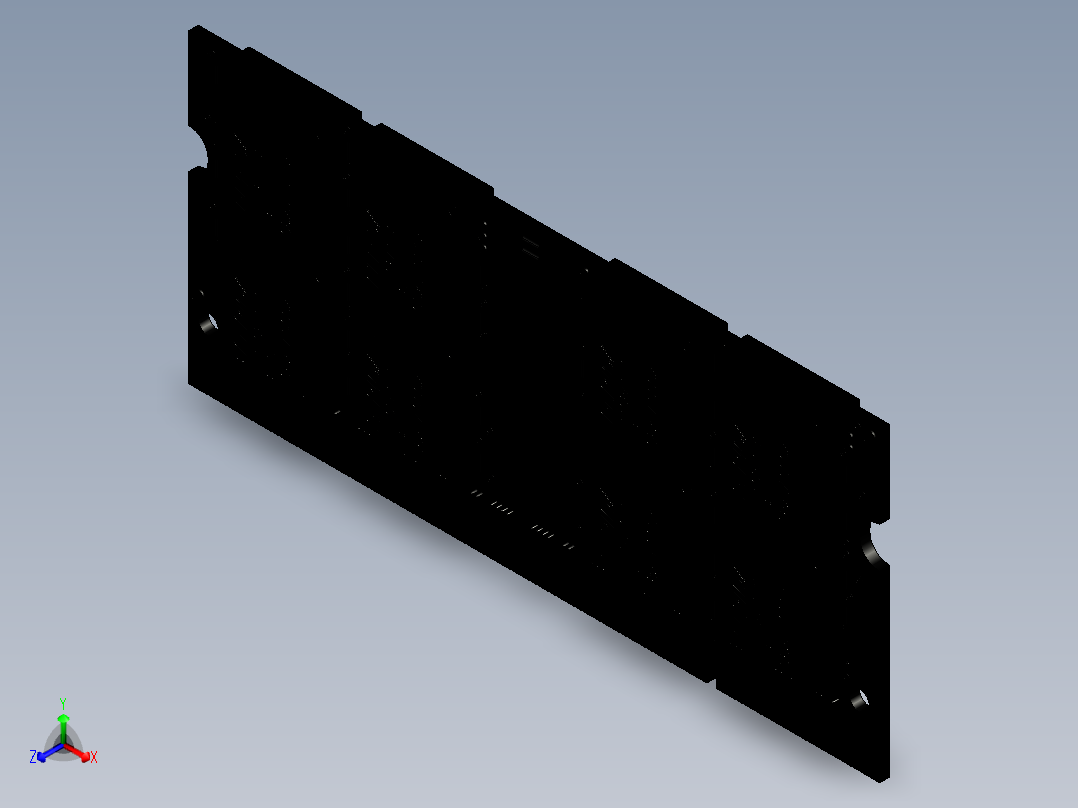 内存条 (1)正等轴测图