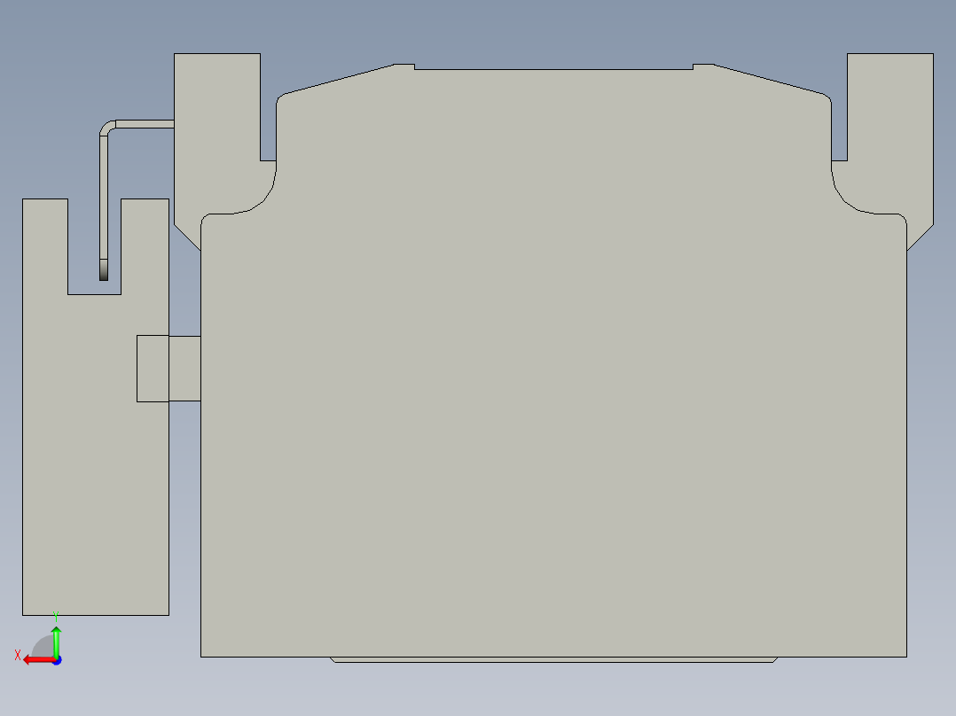 直线模组LHA6-S250-M-100W(16丝杆)设计图纸后视图