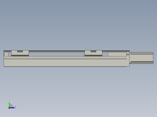 直线模组LHA6-S250-M-100W(16丝杆)设计图纸左视缩略图