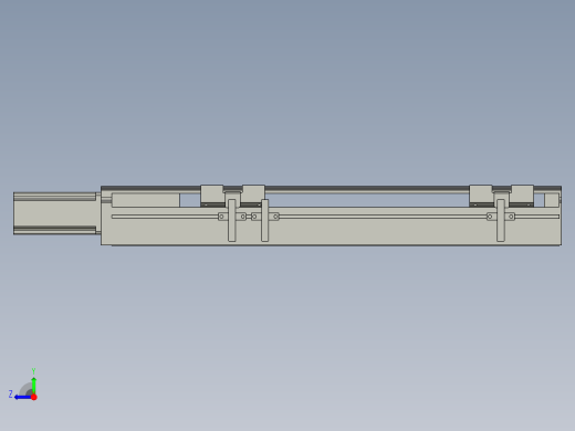 直线模组LHA6-S250-M-100W(16丝杆)设计图纸右视缩略图