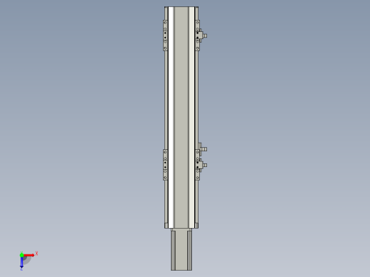 直线模组LHA6-S250-M-100W(16丝杆)设计图纸俯视缩略图