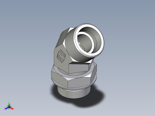 卡套式工业通用硬管接头EO_Adjustable_locknut_45_deg_elbow_VEE25SROMDCF