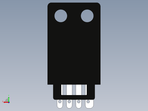 槽型光电传感器LU684_3D后视缩略图