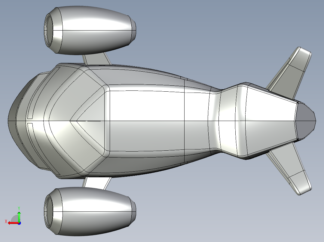 旅游潜艇概念模型--igs后视图