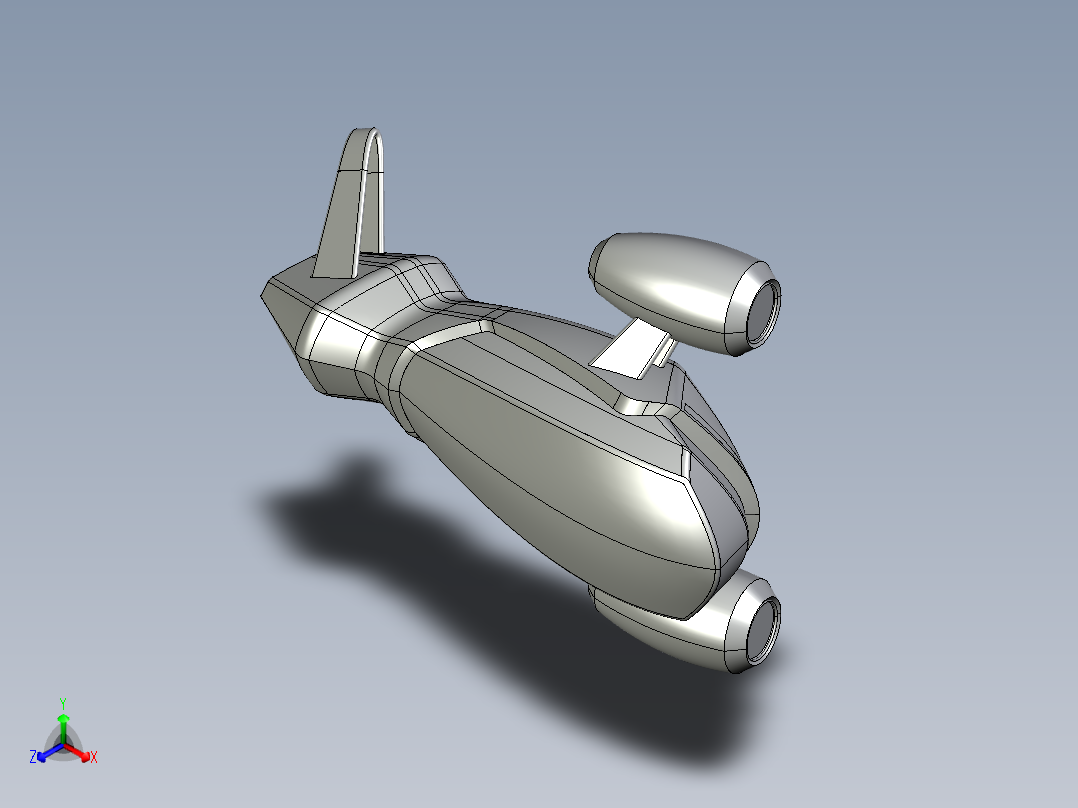 旅游潜艇概念模型--igs正等轴测图