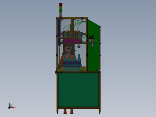 啤酒罐装机 非标自动化设备3D图纸3D模型后视缩略图