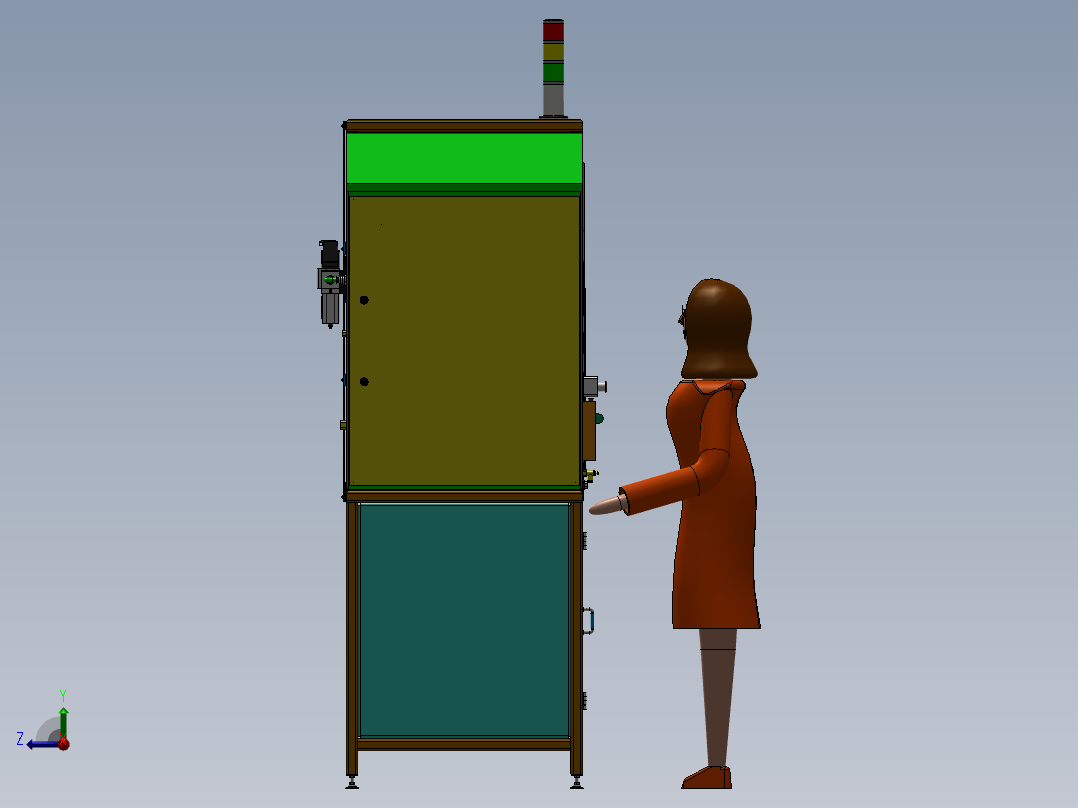 啤酒罐装机 非标自动化设备3D图纸3D模型左视图
