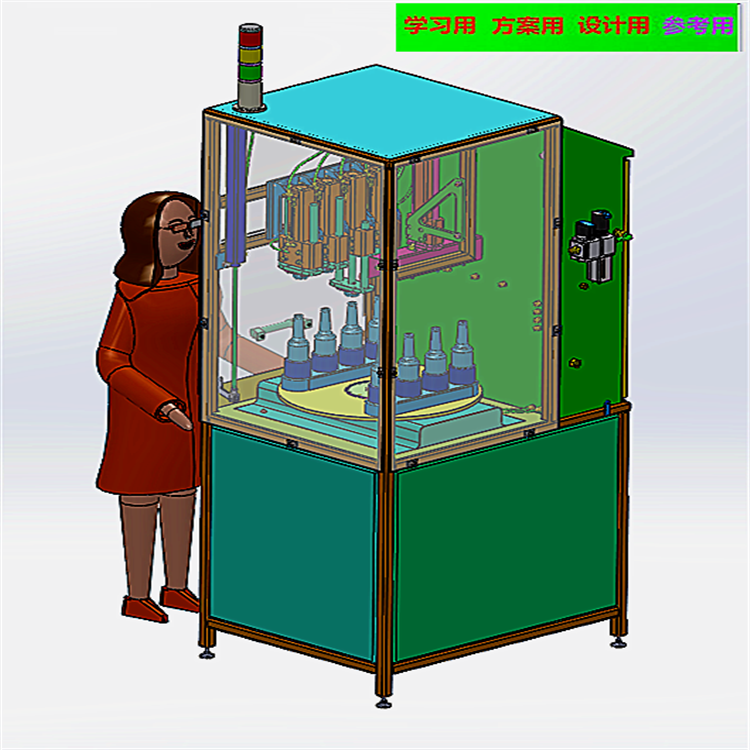 啤酒罐装机 非标自动化设备3D图纸3D模型