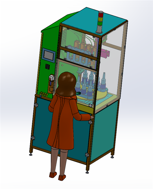 啤酒罐装机 非标自动化设备3D图纸3D模型