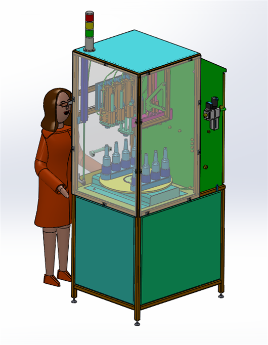啤酒罐装机 非标自动化设备3D图纸3D模型