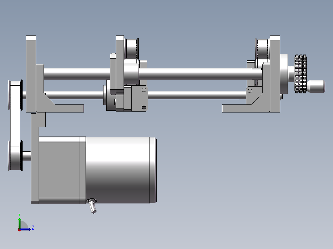 可调皮带线左视图