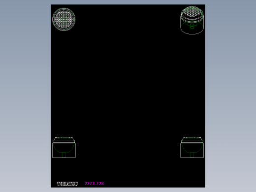 定位配件2273(C)-2D多系列多零件图纸模型