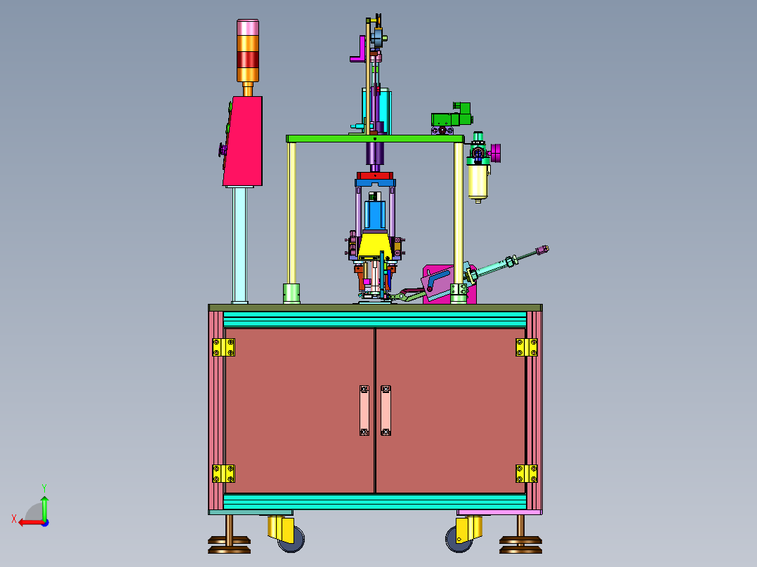 手动平面口罩内耳带点焊机后视图