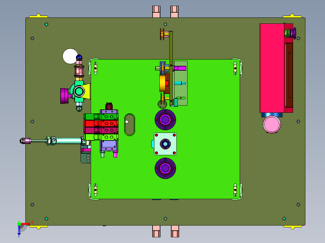 手动平面口罩内耳带点焊机俯视图