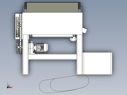 果蔬滚筒式分级机设计含三维图+CAD图纸前视缩略图