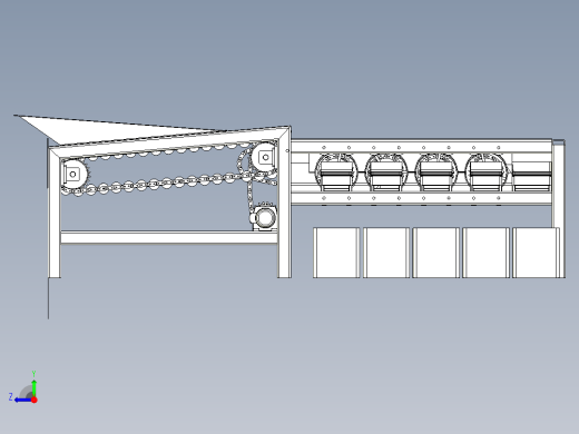 果蔬滚筒式分级机设计含三维图+CAD图纸右视缩略图