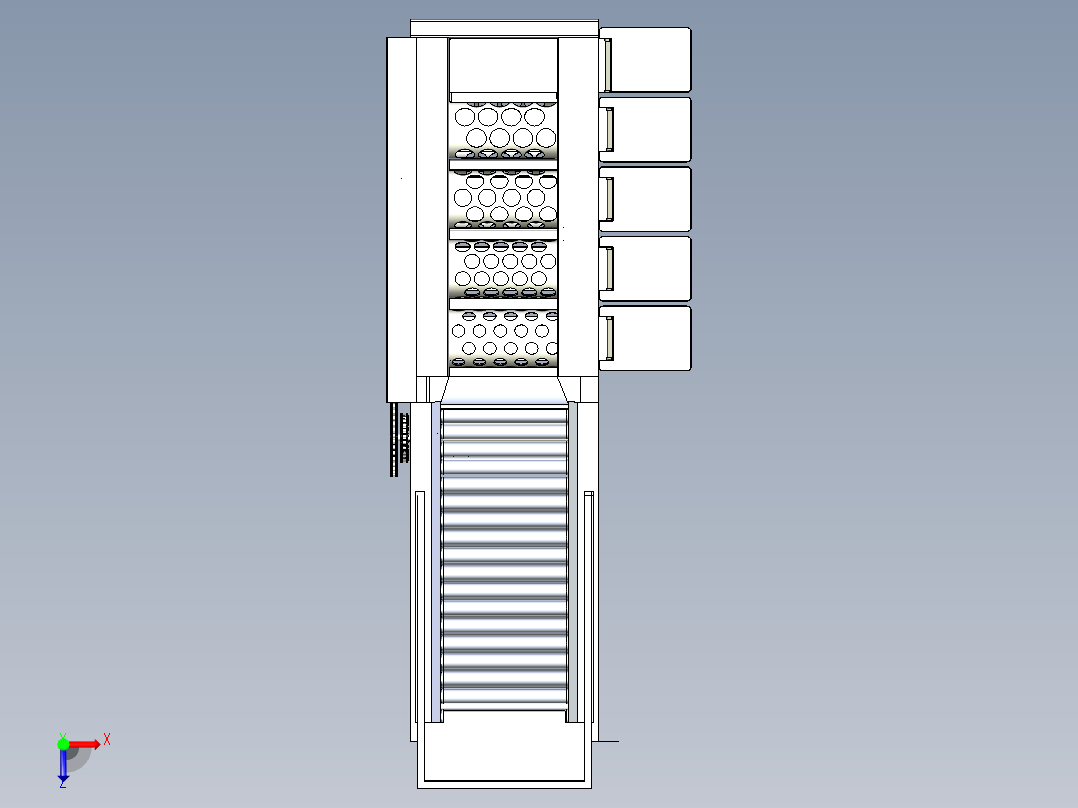 果蔬滚筒式分级机设计含三维图+CAD图纸俯视图