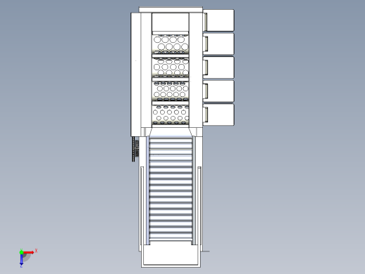 果蔬滚筒式分级机设计含三维图+CAD图纸俯视缩略图