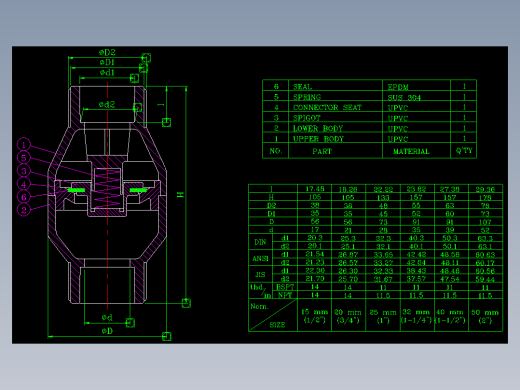 VP 480 弹簧单向阀