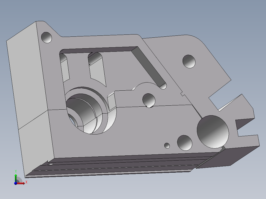 罗拉支架三维前视图