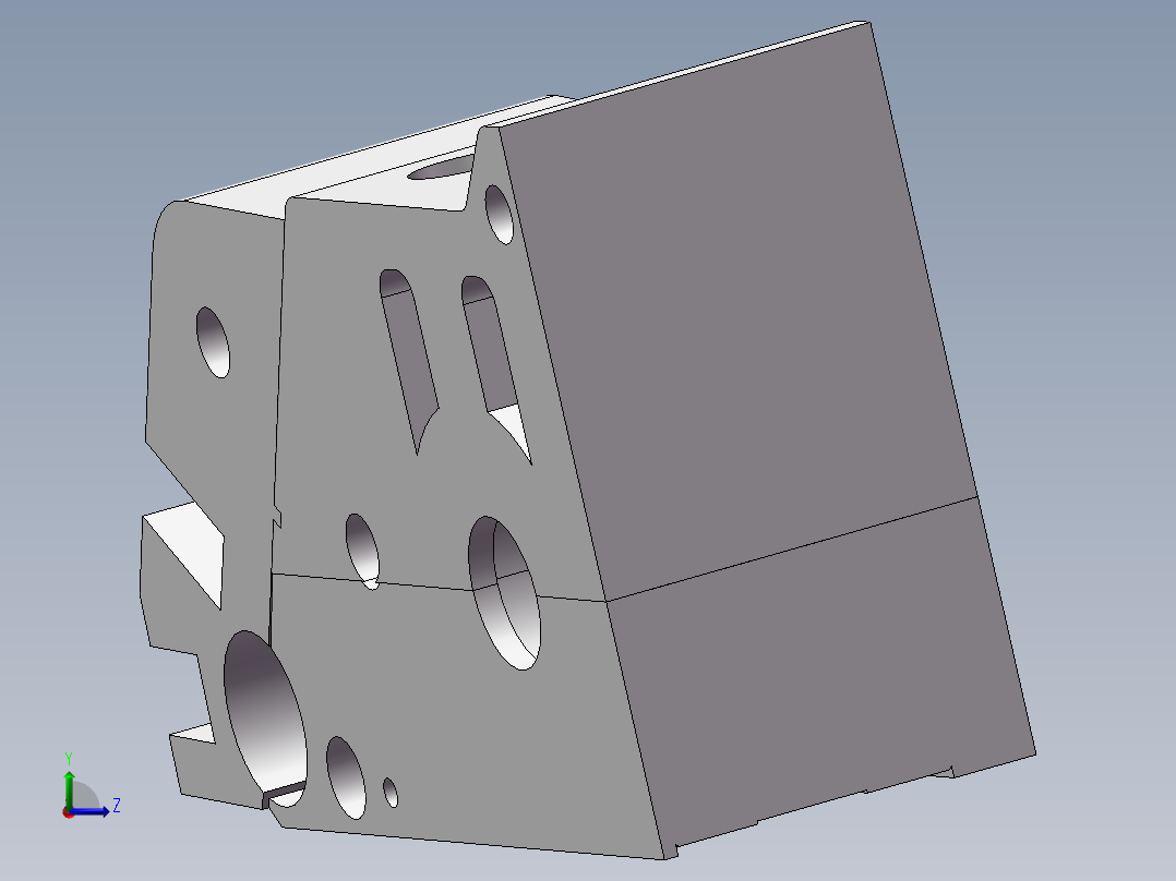 罗拉支架三维左视图