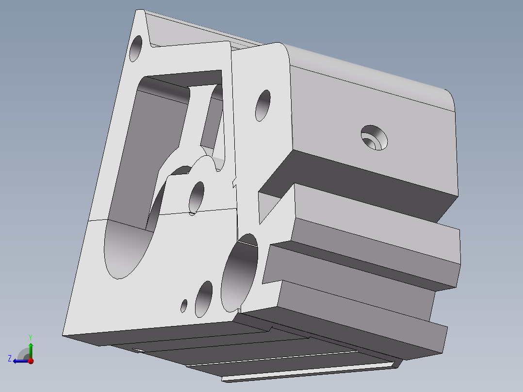 罗拉支架三维右视图