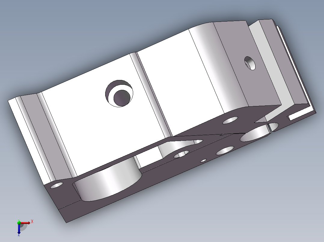 罗拉支架三维俯视图