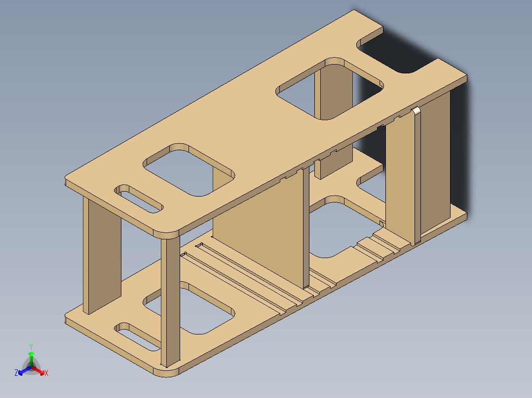 拼接厨房置物架正等轴测图