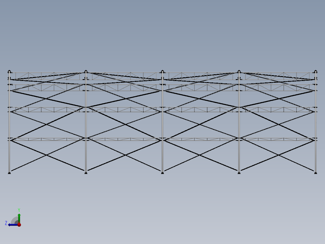 可拆卸轻钢结构右视图
