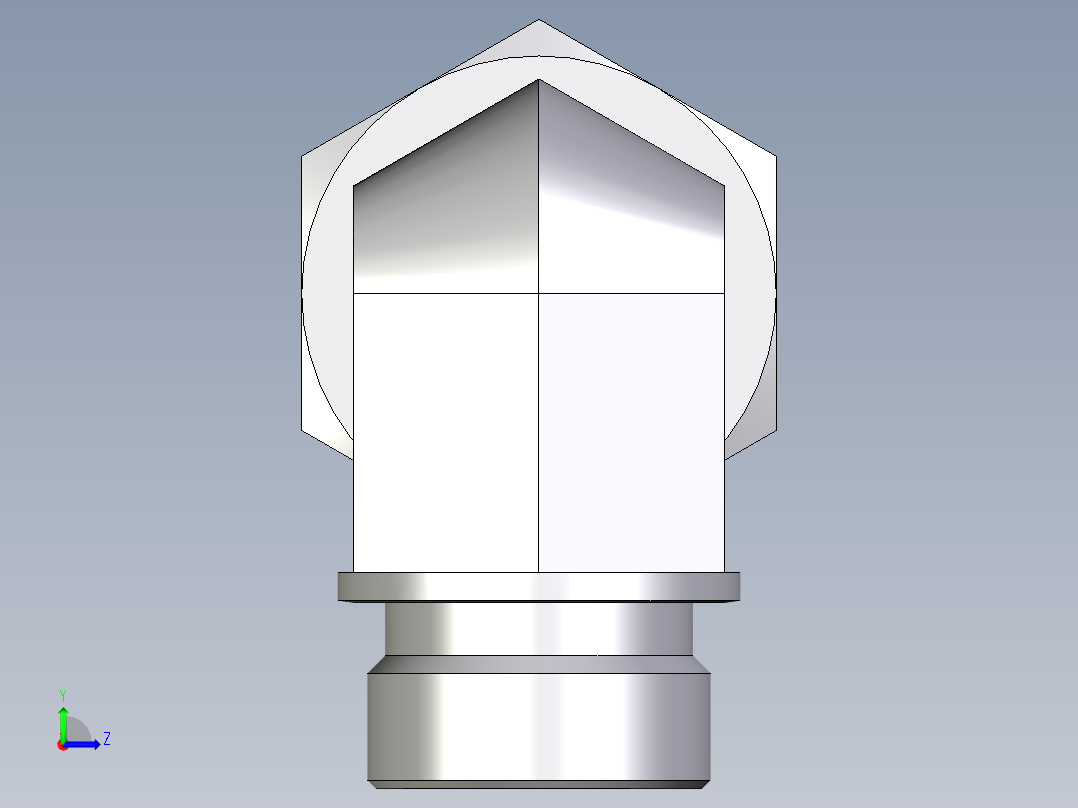 卡套式工业通用硬管接头EO_Male_stud_elbow_WE25SR71左视图