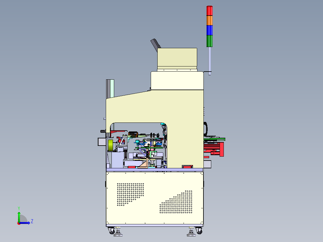 多工位ACF贴胶带&预压设备sw18可编辑左视图