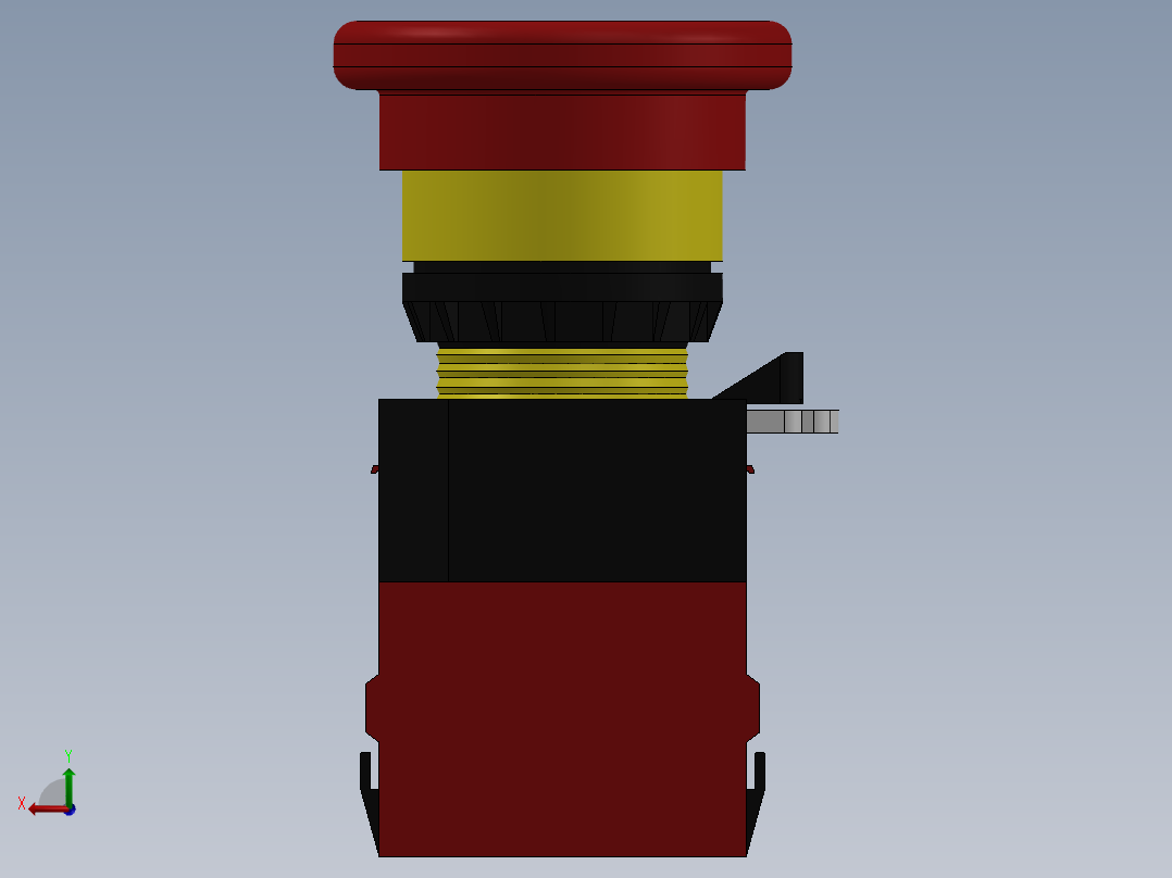 紧急停止按钮后视图