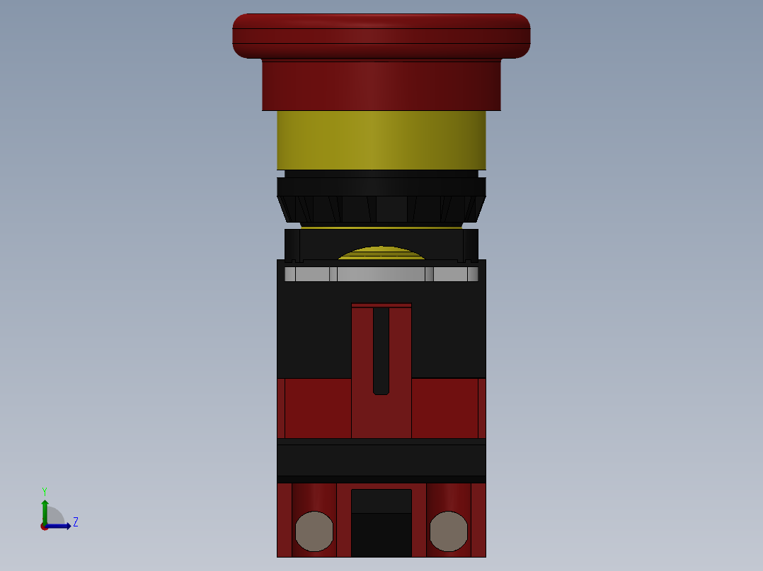 紧急停止按钮左视图