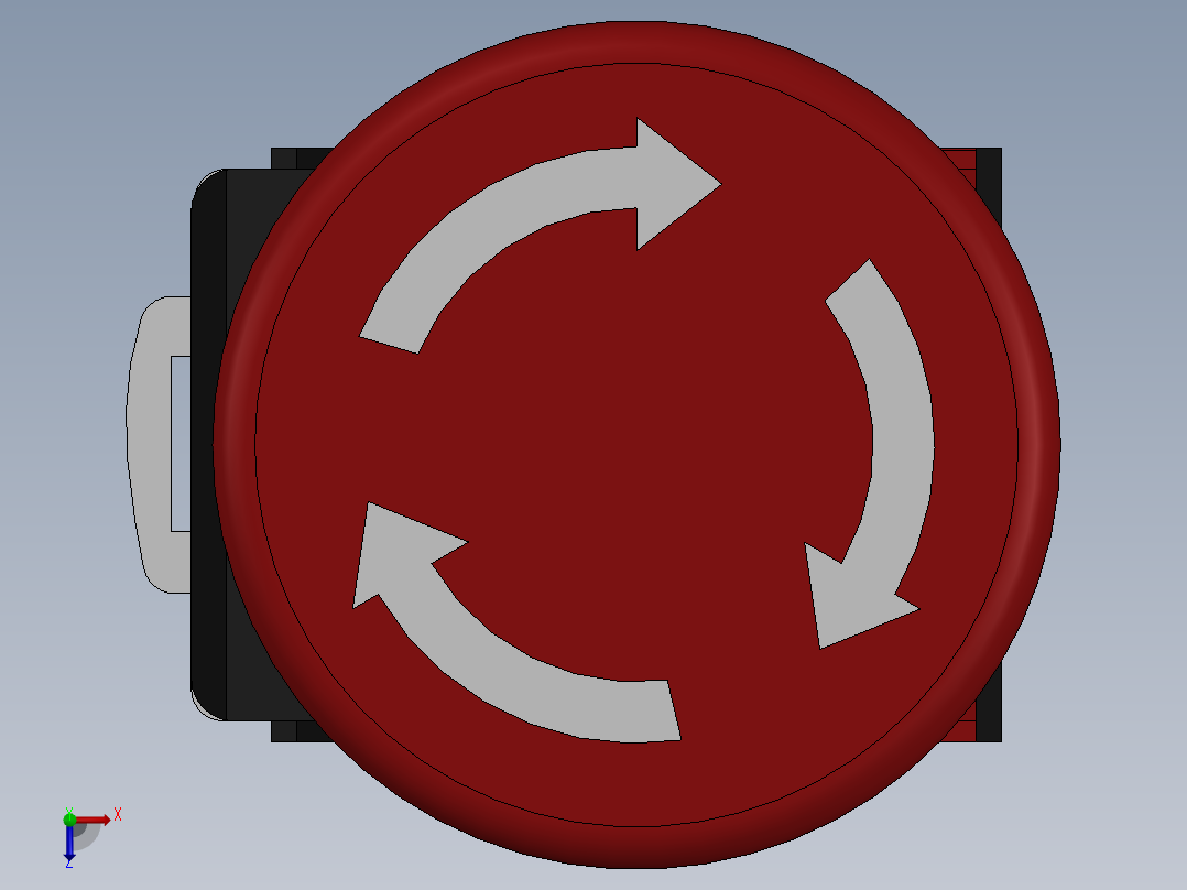 紧急停止按钮俯视图