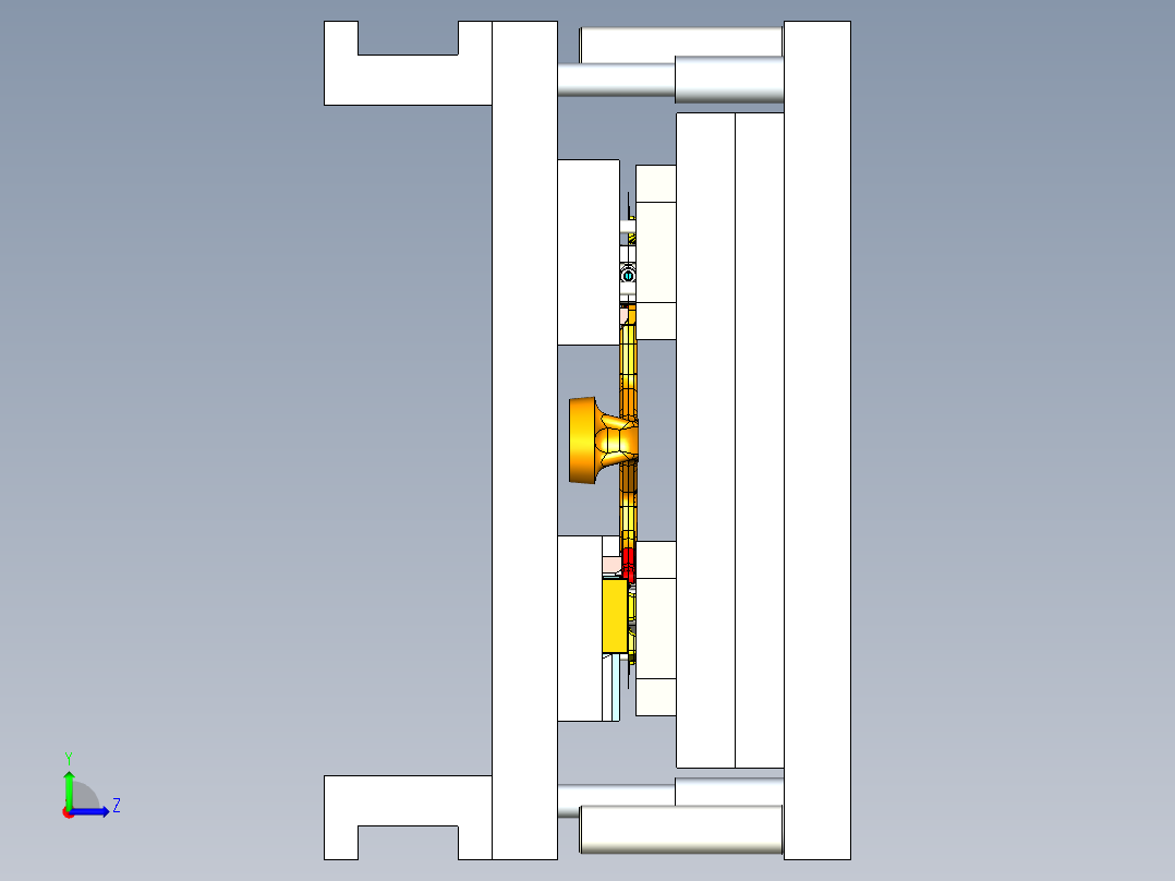 金属镶件压入塑料件模具设计左视图