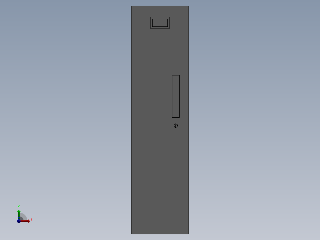 钢制衣柜前视图