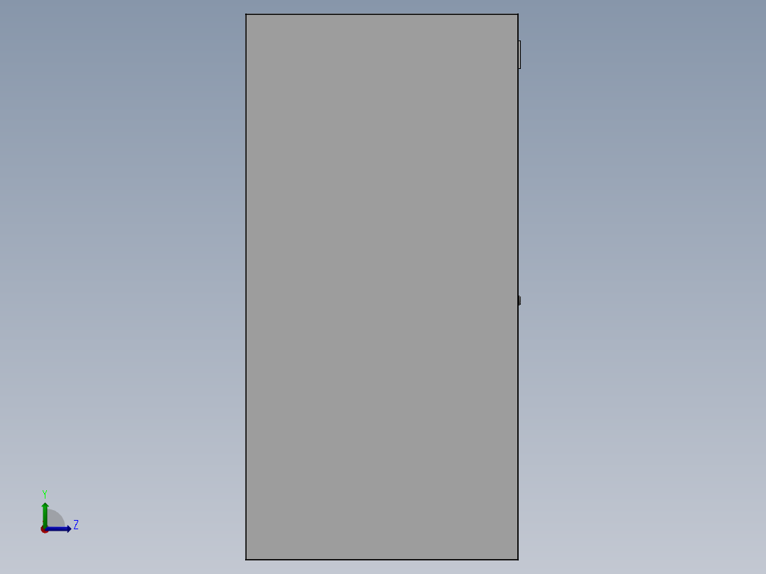 钢制衣柜左视图