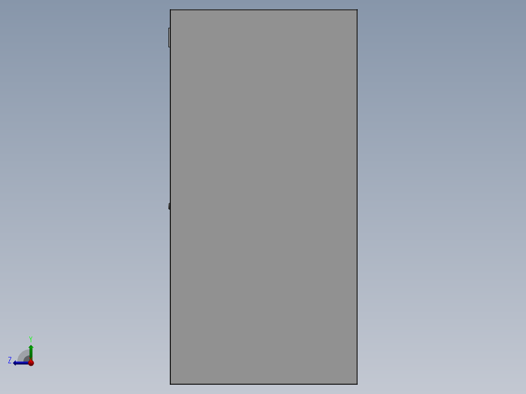 钢制衣柜右视图