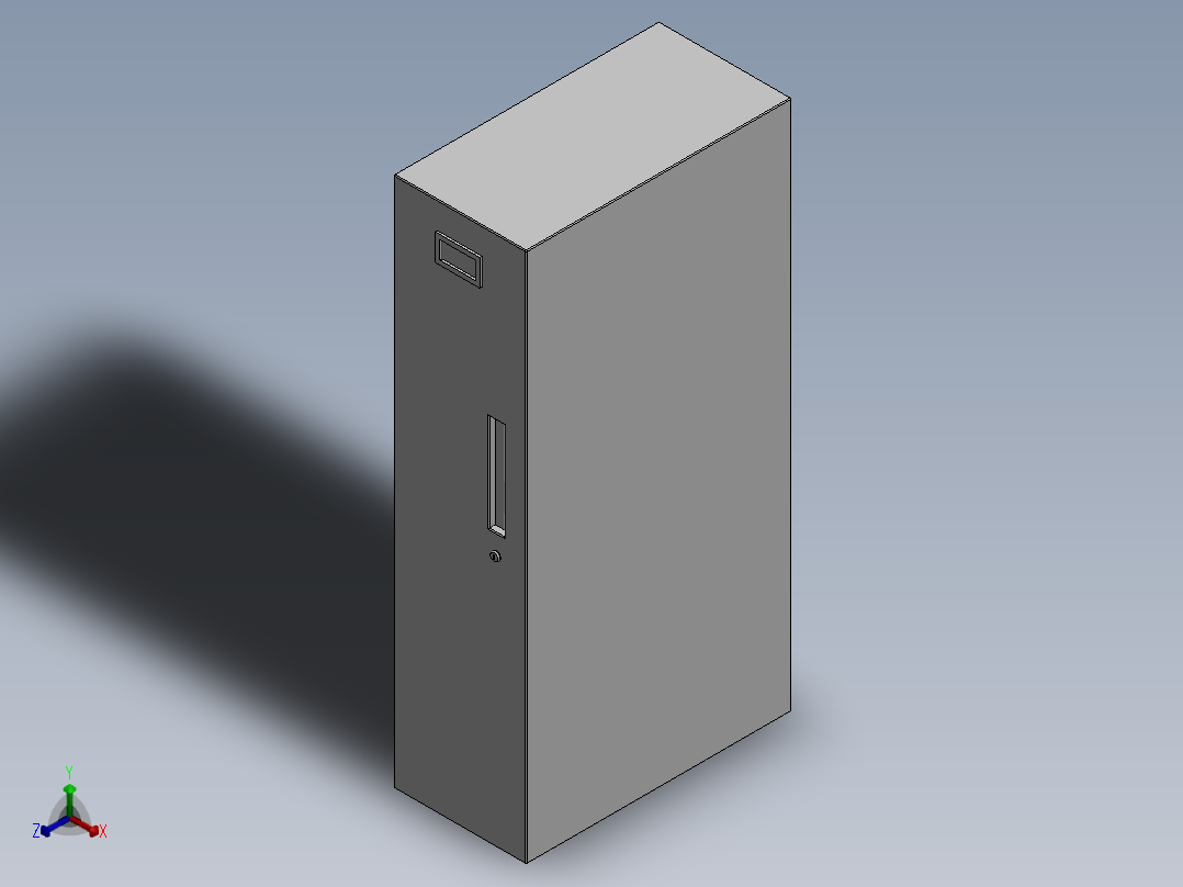 钢制衣柜正等轴测图