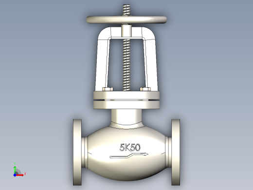 铸铁 铸钢截止阀 截止止回阀-JIS5K-50前视缩略图