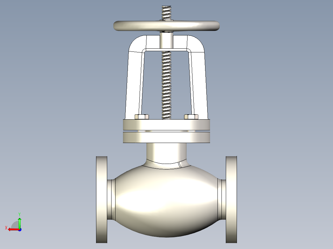 铸铁 铸钢截止阀 截止止回阀-JIS5K-50后视图